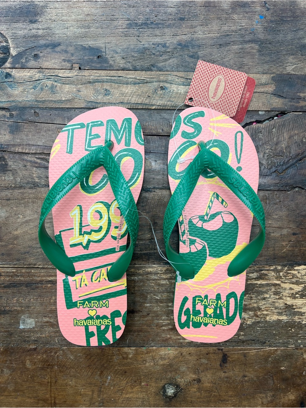 NWT Havaianas Farm Rio Sz 6W